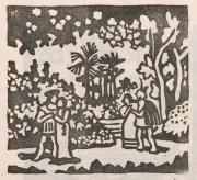 雑誌『版藝術』第3巻第4号川西英版画集12「ファウスト第三幕」