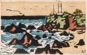 版画集『創作木版･南紀風景』11 汐岬