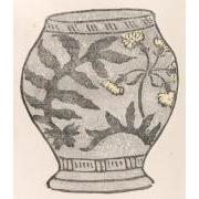 図案私集『伊羅保』8 三七花（甕）