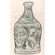 図案私集『伊羅保』26金鳳花（青磁壷）