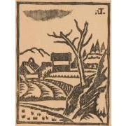 『郷土』創刊号NO.4「山村冬日」