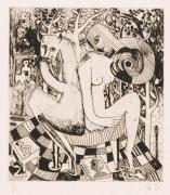 版画集『瑛九・銅版画 SCALE III』 6 背中合せ