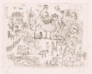 版画集『瑛九・銅版画 SCALE IV』 6 妻とおんどり