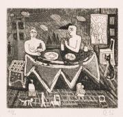 版画集『瑛九・銅版画 SCALE IV』 14 朝食
