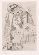 版画集『瑛九・銅版画 SCALE IV』 36 女と花
