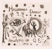版画集『瑛九・銅版画 SCALE III』 49 「MALGRANDA DIABLO」の扉絵