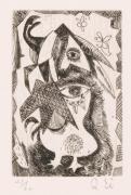 版画集『瑛九・銅版画 SCALE V』 14 めんどり