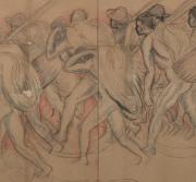 夕陽に帰る漁夫 下絵