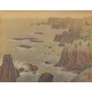 紀伊百景画帖「大島樫野燈臺附近」