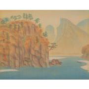 紀伊百景画帖「古座川漆淵」