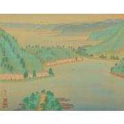 紀伊百景画帖「湯川温泉附近」