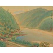 紀伊百景画帖「川湯温泉」