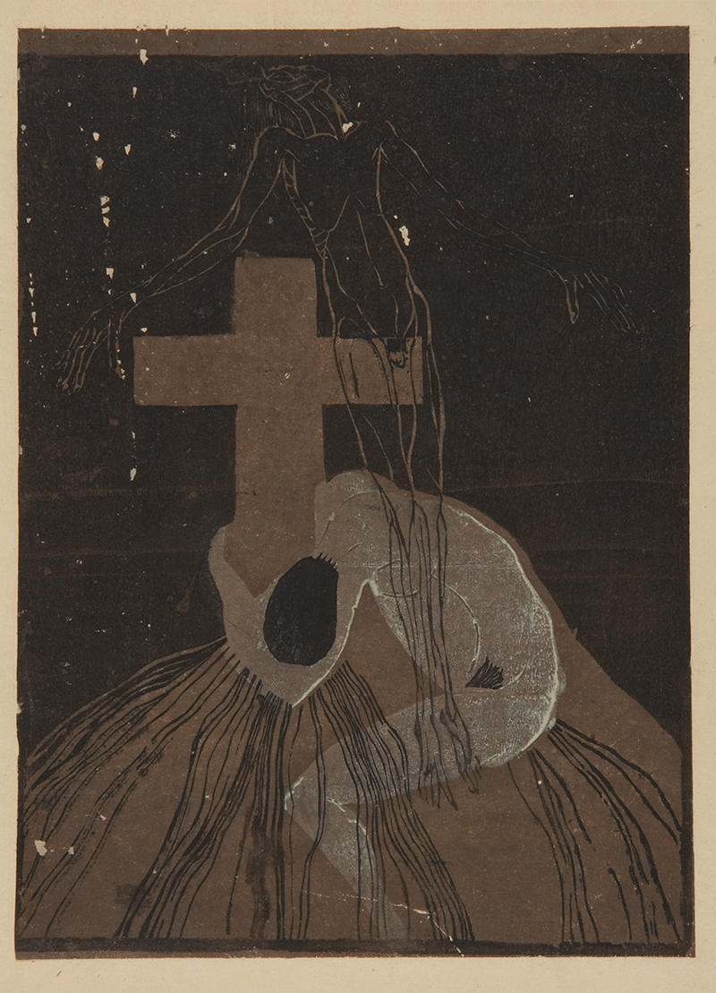 恩地孝四郎《キリストとマリア》1914