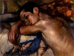 保田龍門《少年》1912　油彩、キャンバス