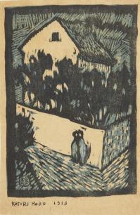 香山小鳥《愁》 1913年 木版、紙
