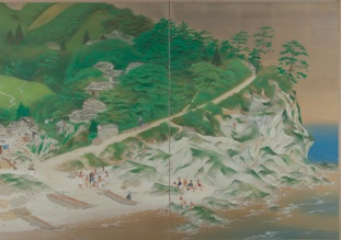 5. 梥本一洋《岬》 1938年 顔料、絹