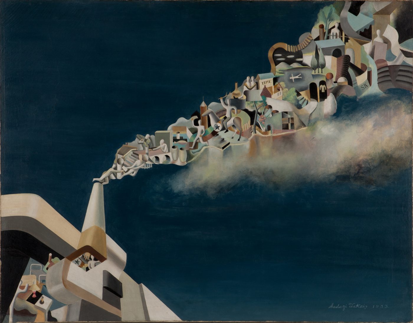 高井貞二　《煙》　1933年　油彩、キャンバス