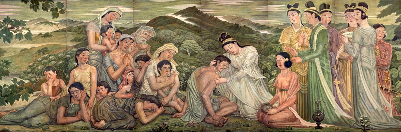 保田龍門《光明皇后賜療》1936年 油彩、キャンバス