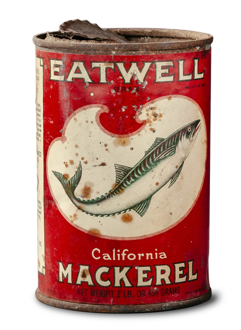 ツナ缶「イートウェル・カリフォルニア・マカレル」太地町歴史資料室蔵