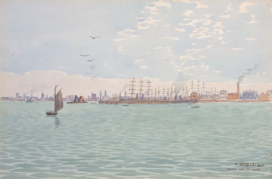 《メルボルン港》1898年　島根県立石見美術館蔵