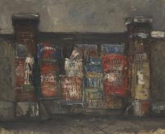 佐伯祐三《広告のある門》1925年　油彩、キャンバス