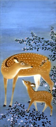 小茂田青樹《母子鹿》1928年 滋賀県立近代美術館蔵