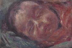 川口 軌外（KAWAGUCHI Kigai／1892－1966） 《顔》1918（大正7）/油彩、板/15.4×22.4