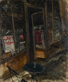 佐伯祐三《カフェ・レストラン》1927　油彩、キャンバス