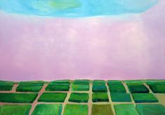 坂井淑恵《Green House》2005(平成17) 油彩、キャンバス 個人蔵