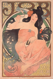 アルフォンス・ミュシャ《「ジョブ」ポスター》1898　宇都宮美術館蔵