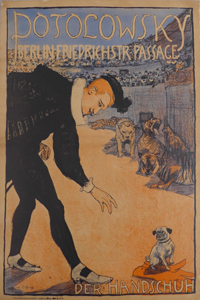 エミール・オルリク《「ポトロフスキー手袋店」ポスター》 1897 宇都宮美術館蔵