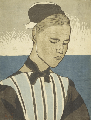 山本鼎《ブルトンヌ》1920 千葉市美術館蔵 【前期展示】