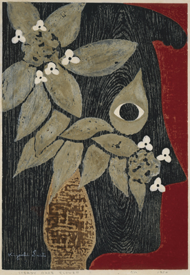 斎藤清《凝視（花）》1950　福島県立美術館蔵 　© Hisako Watanabe