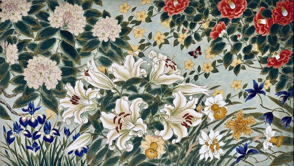 野長瀬晩花《五月の庭》1956年
