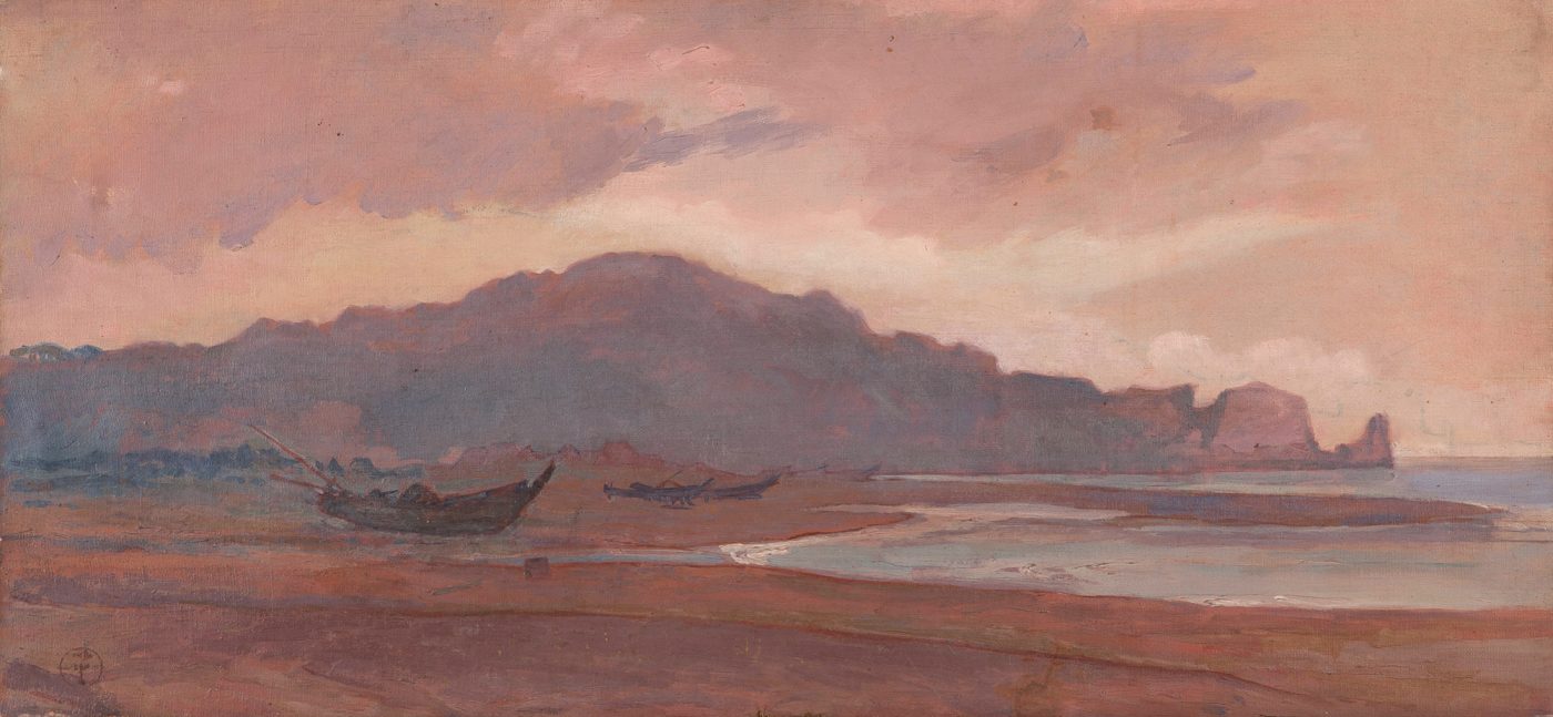 神中糸子《海岸風景》1888−92年