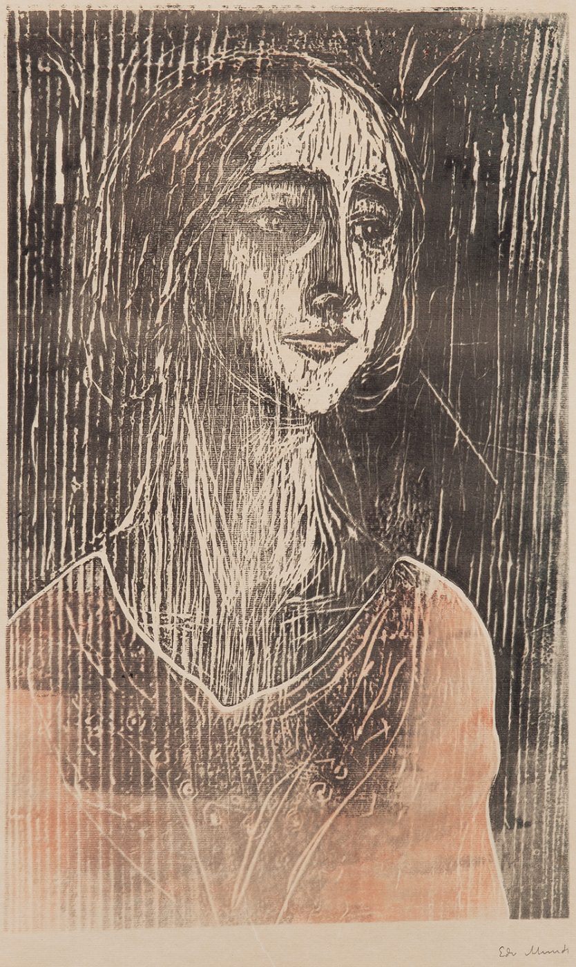 エドヴァルド・ムンク《ビルギッテ III》1930年 木版、紙　個人蔵 　＊後期展示