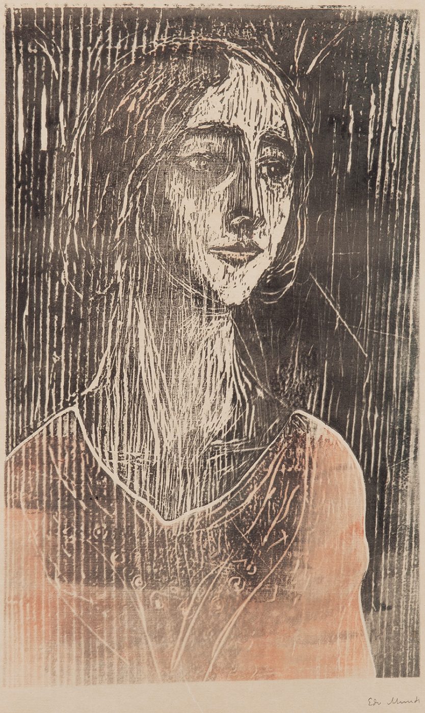 エドヴァルド・ムンク《ビルギッテ III》1930年 木版、紙 個人蔵 *後期展示