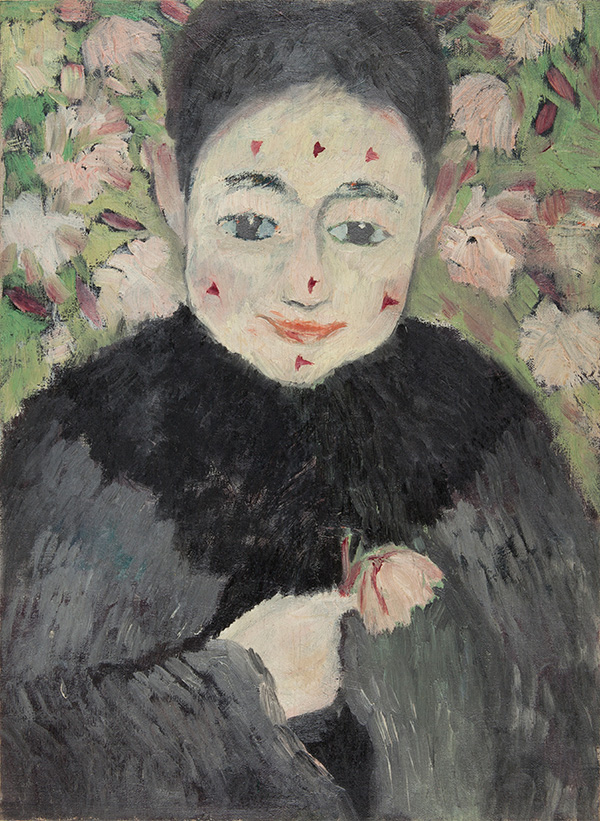 田中恭吉《バラの刺》1914 年　油彩、キャンバス　当館蔵