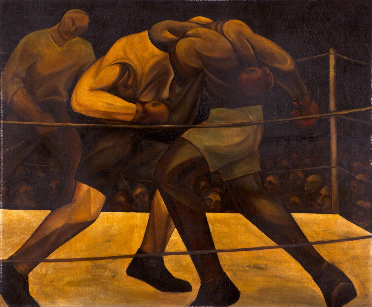 石垣栄太郎《拳闘》1925年　当館蔵
