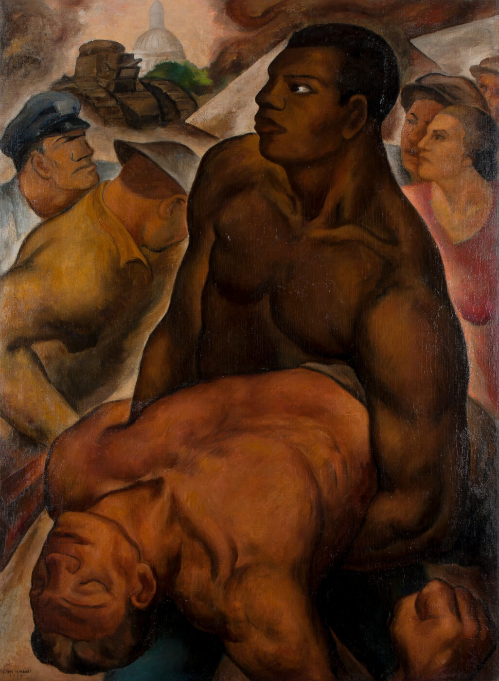 石垣栄太郎《ボーナス・マーチ》1932年 当館蔵