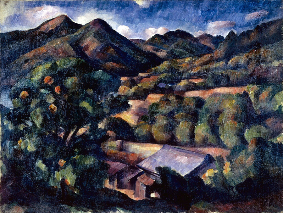 保田龍門《風景》1918(大正7) 油彩、キャンバス 和歌山県立近代美術館蔵