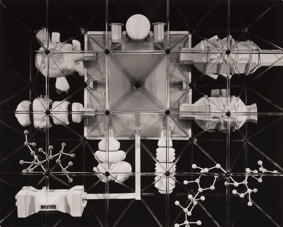 黒川紀章《EXPO'70 空中テーマ館［模型写真］》 1968年（撮影:大橋富夫）黒川紀章建築都市設計事務所蔵 