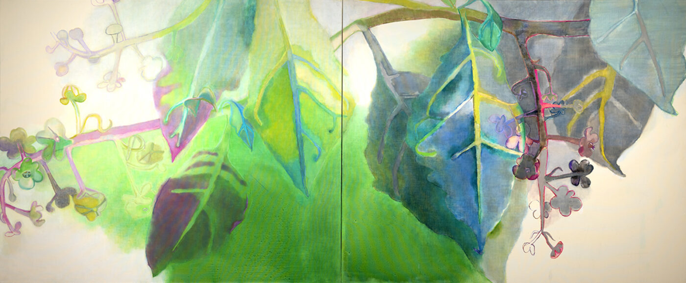 押江千衣子《みづえ》1995年　油彩・オイルパステル、キャンバス　当館蔵