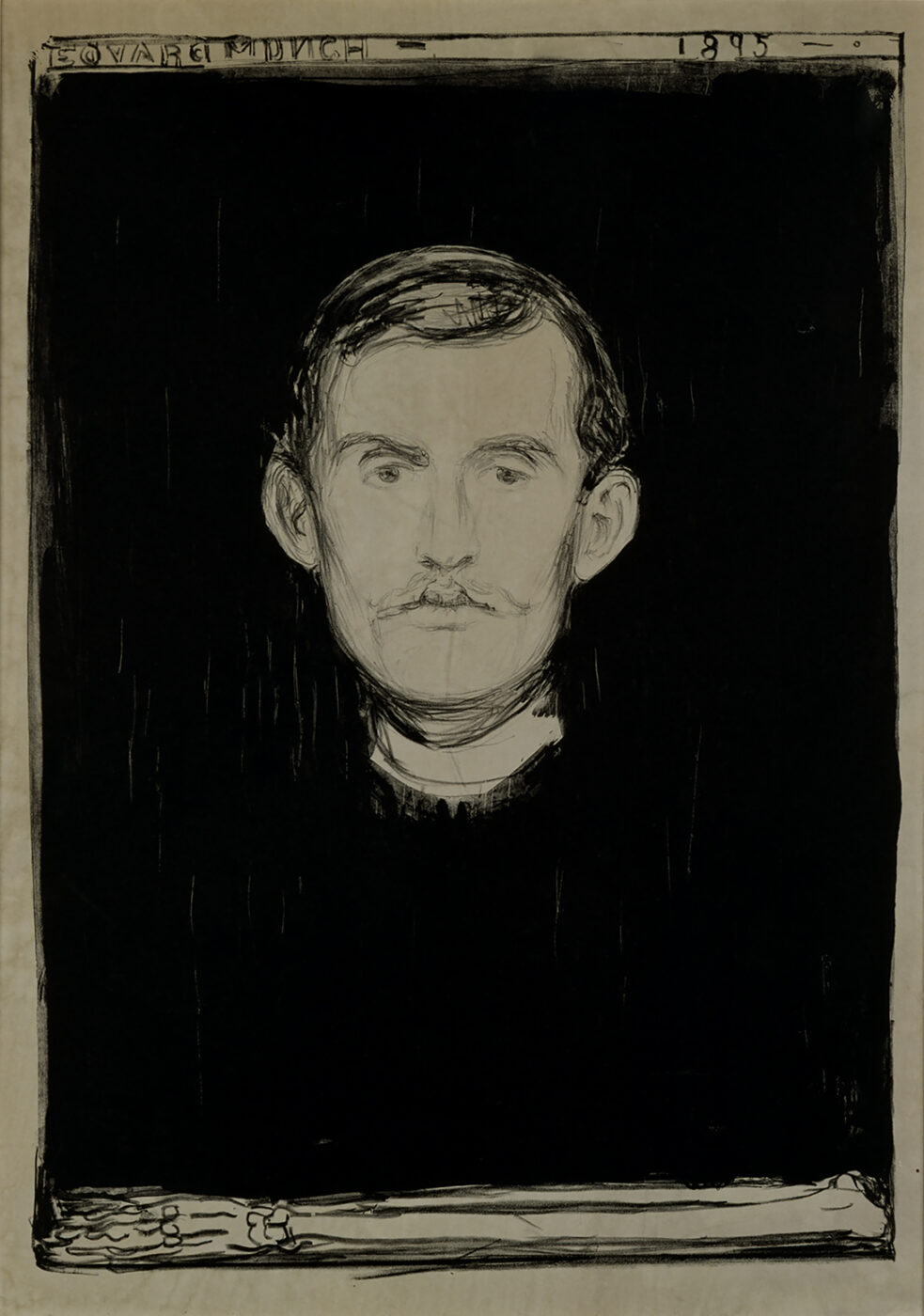 エドヴァルト・ムンク <br />《骸骨の腕のある自画像》 <br />1895年 当館蔵