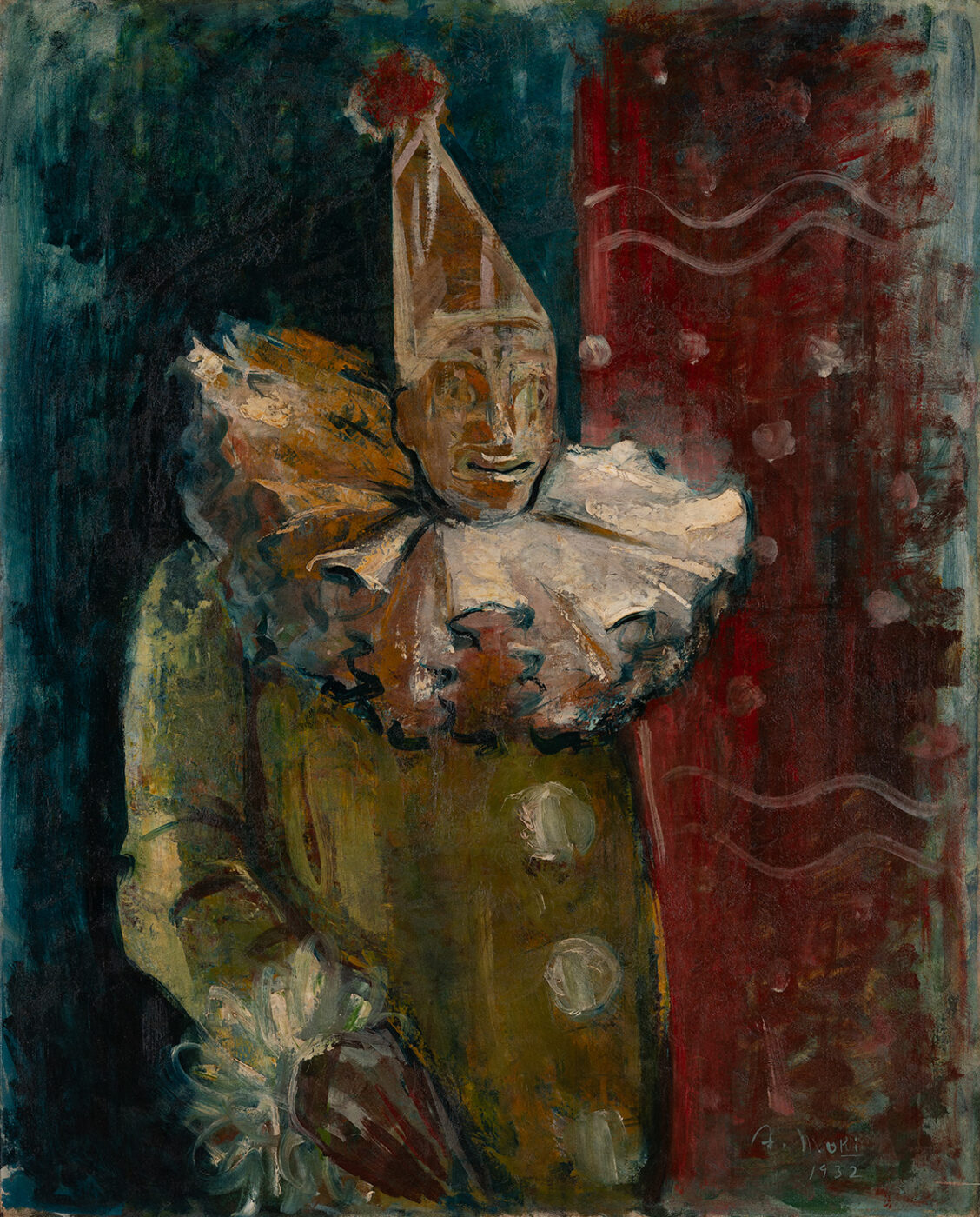 森有材《ピエロ》1932年　当館蔵